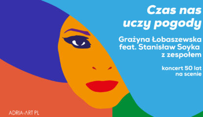 Plakat reklamujący występy wokalne Grażyny Łobaszewskiej.