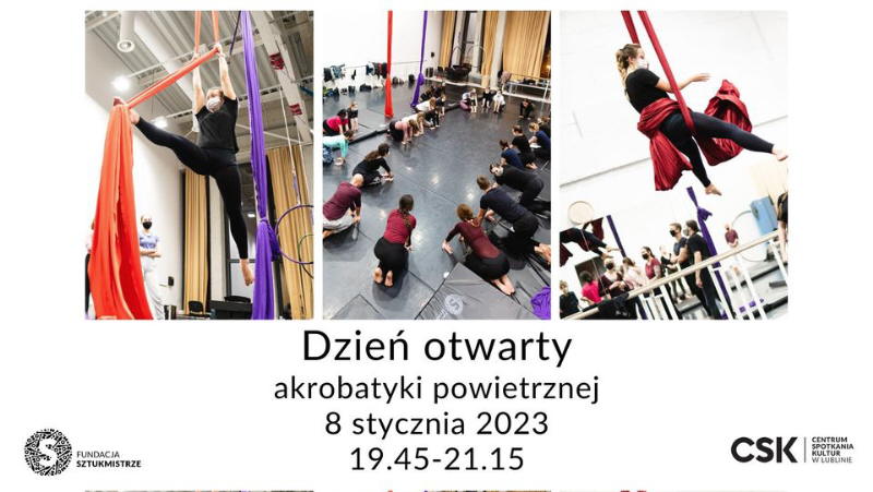 Fundacja Sztukmistrze i Centrum Spotkania Kultur zapraszają na otwarte zajęcia z akrobatyki powietrznej dla dorosłych!