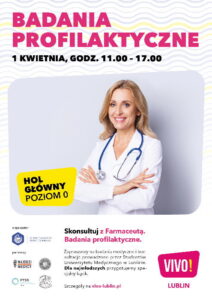 Read more about the article Badania profilaktyczne Skonsultuj z Farmaceutą w VIVO! Lublin  1.IV.