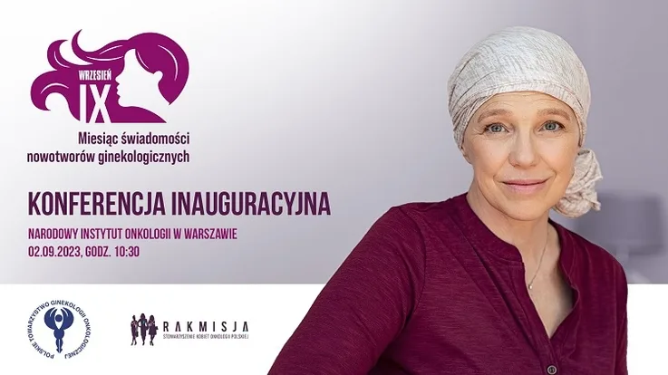 Plakat promujący konferencję inaugurującą nt. świadomości nowotworów ginekologicznych.
