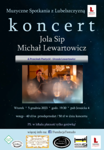 Read more about the article Koncert „Pragnienia Serc” – Jezuicka Kuchnia Klasztorna 5.XII
