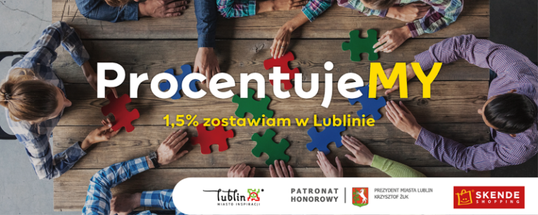 Read more about the article ProcentujeMY – wystartowała 6 edycja akcji promującej przekazywanie 1,5% podatku na organizacje z Lublina.