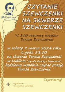Read more about the article „Czytanie Szewczenki na skwerze Szewczenki” 9.III.
