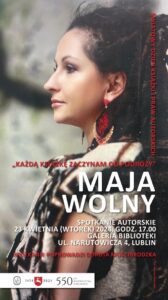 Read more about the article Spotkanie autorskie z Mają Wolny – WBP 23.IV.