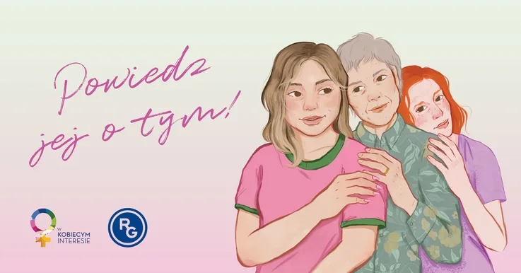 Plakat promujący kampanię „W kobiecym interesie” .