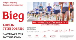 Read more about the article Lublin Tętni Dobrem – pierwszy bieg promujący honorowe krwiodawstwo 16.VI.