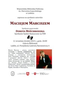 Read more about the article Spotkanie z Maciejem Marciszem WBP 11.IX.