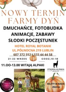 Read more about the article 3 Otwarcie – Dzień zabawy i atrakcji na Farmie Dyniowej 21-22.IX.