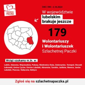 Read more about the article Szlachetna Paczka szuka 179 wolontariuszy w naszym województwie