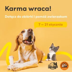 Read more about the article Karma wraca! Dołącz do zbiórki i pomóż zwierzakom! SKENDE 7-21.I.