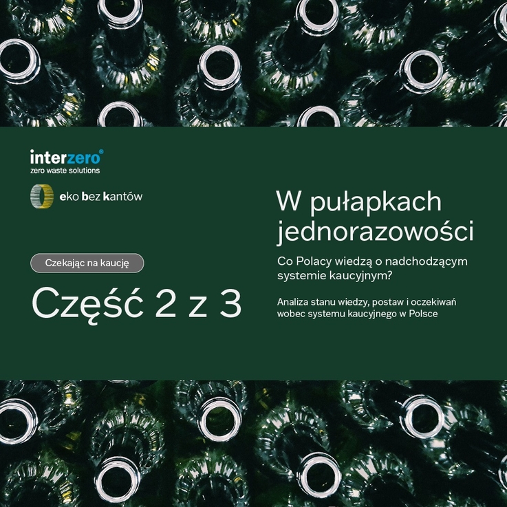 Plakat promujący akcję zwiększania świadomości Polaków na temat systemu kaucyjnego.