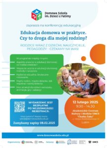 Read more about the article Konferencja „Edukacja domowa w praktyce. Czy to droga dla mojej rodziny? ” – Chatka Żaka 12.II.