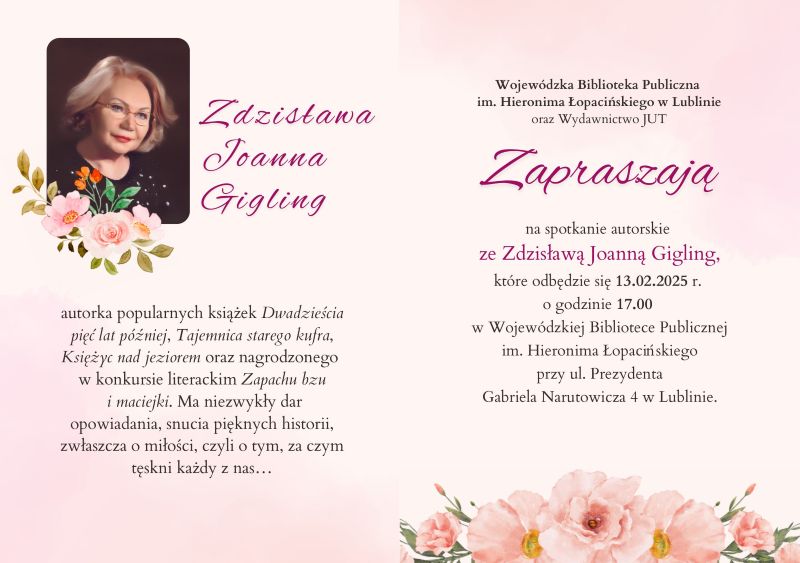 Zaproszenie spotkanie Joanna Gigling