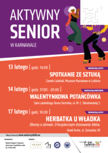 Read more about the article Karnawałowe atrakcje dla lubelskich  seniorów 13, 14.17.II.