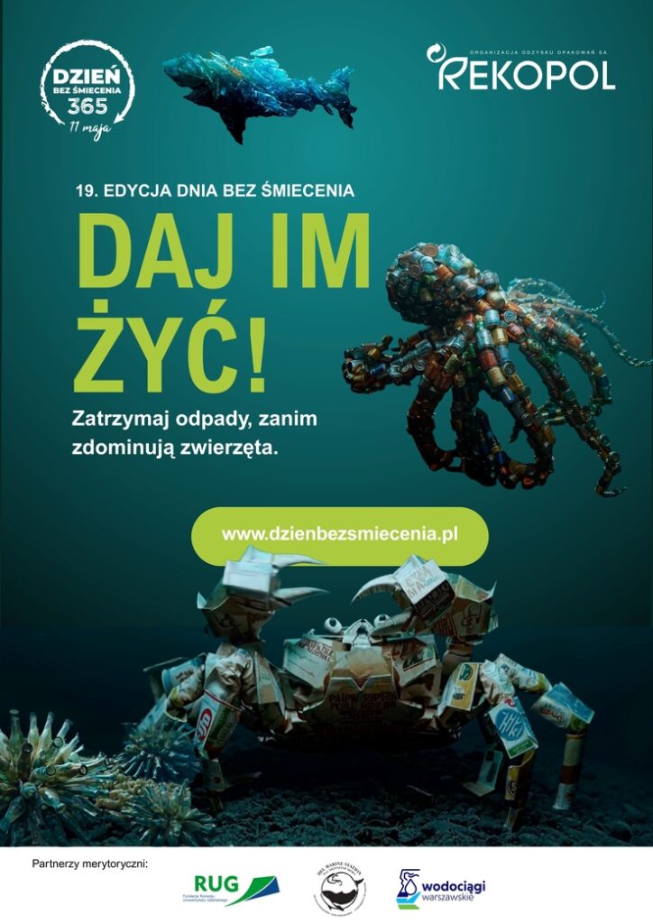 Plakat promujący 19. edycję kampanii #DzieńBezŚmiecenia 2025