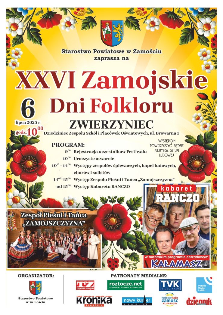 Read more about the article XXVI Zamojskie Dni Folkloru – Zwierzyniec 6.VII.
