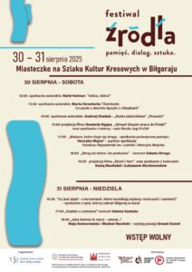 Read more about the article Festiwal Źródła. Pamięć. Sztuka. Dialog – Biłgoraj 30-31.VIII.