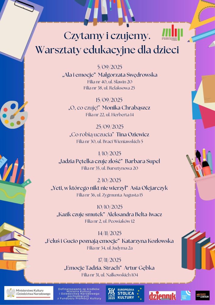 Czytamy i czujemy. Warsztaty edukacyjne dla dzieci
