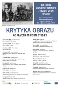 Read more about the article XVII edycja otwartych wykładów z historii sztuki  – Inauguracyjny wykład pt. „Lęk mimetyka, czyli Platon i obrazy” – Filia nr 2 MBP 1.X