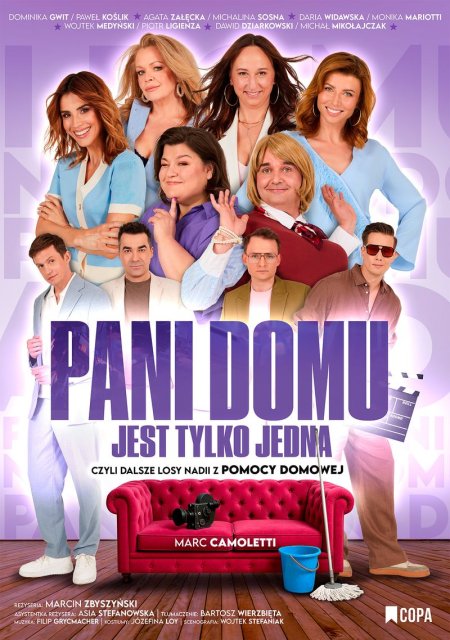 Plakat promujący spektakl komediowy pt.