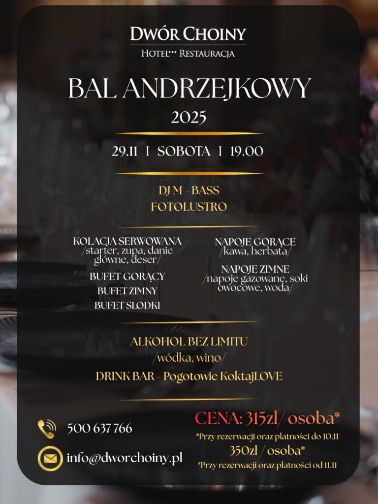 Andrzejki Hotel Dwór Choiny