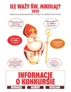 Read more about the article „ILE WAŻY ŚW. MIKOŁAJ?” 2025  – X edycja  konkursu  dla uczniów placówek oświatowych