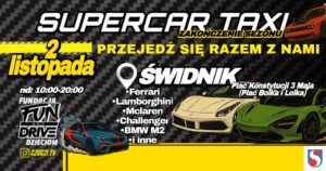 Read more about the article Przejedź się Lamborghini, Ferrari, McLarenem i spełnij swoje marzenia! Wesprzyj zbiórkę na karetkę dla dzieci! – Świdnik 2.XI.