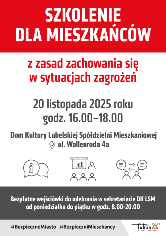 Read more about the article Bezpłatne szkolenia dla mieszkańców z zakresu bezpieczeństwa