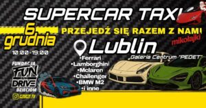 Read more about the article Mikołajki w Supercarach – Przejazdy LAMBORGHINI, FERRARI, MCLAREN 6.XII.