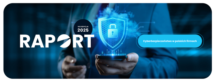 Grafika promująca raport na temat cyberataków.