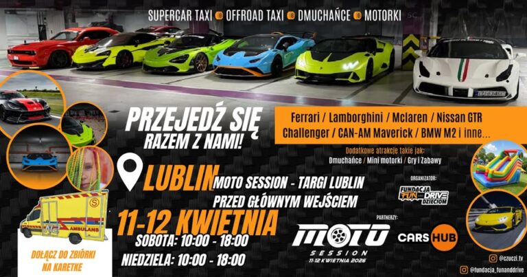 Read more about the article Przejeź się Lamborghini, Ferrari, McLaren, Mercedes AMG GTR, Challenger Hellcat, BMW – MotoSession 11-12.IV.