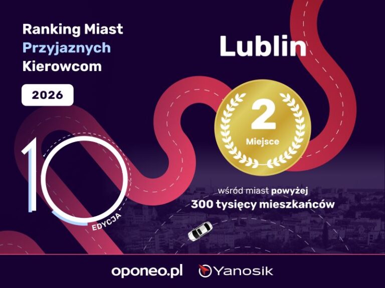 Read more about the article Lublin znowu na drugim miejscu. Wyniki Rankingu miast przyjaznych kierowcom 2026