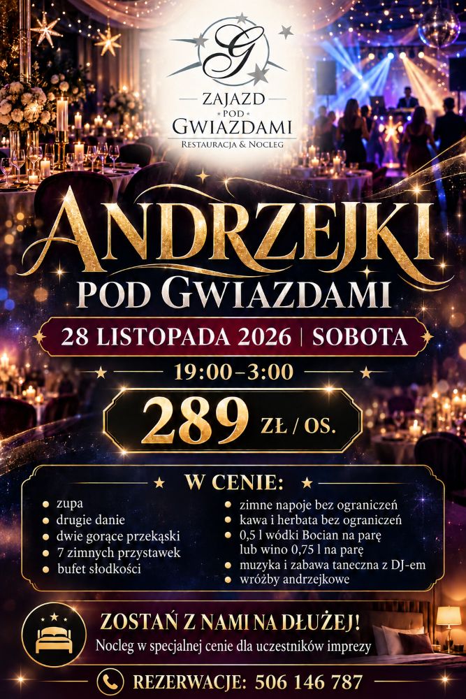 Plakat Andrzejki pod gwiazdami